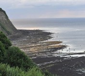 Bay Ness, Robin Hoods Bay, in the evening light at low tide