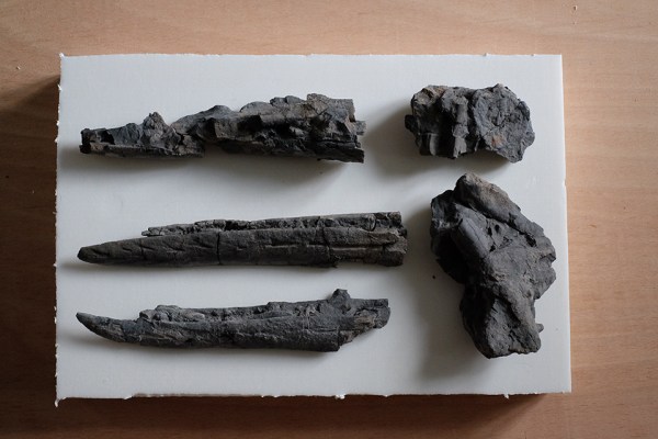 ...laid out on a thick sheet of foam for getting measured...